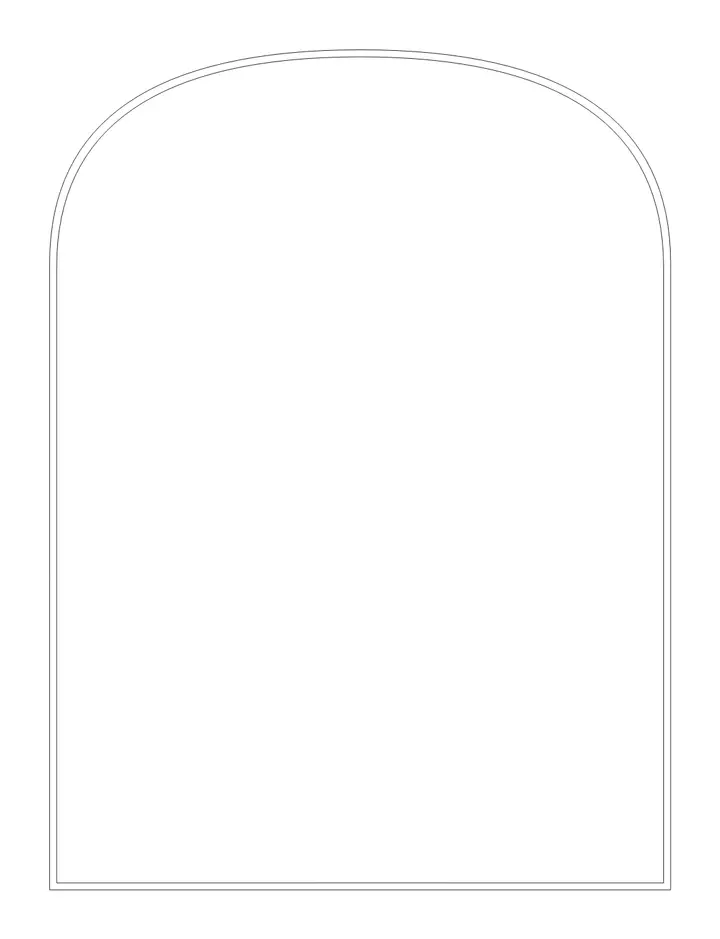 Gothic Cathedral Arch printable template — Blank Pages