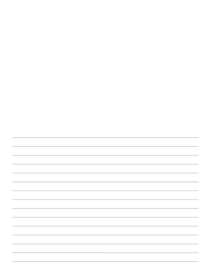 Blank Top Ruled printable template — Notebook