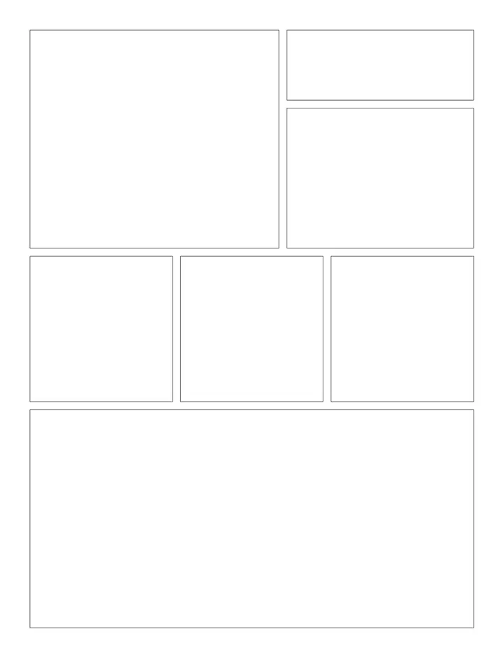 Modern Asymmetrical printable template — Comics
