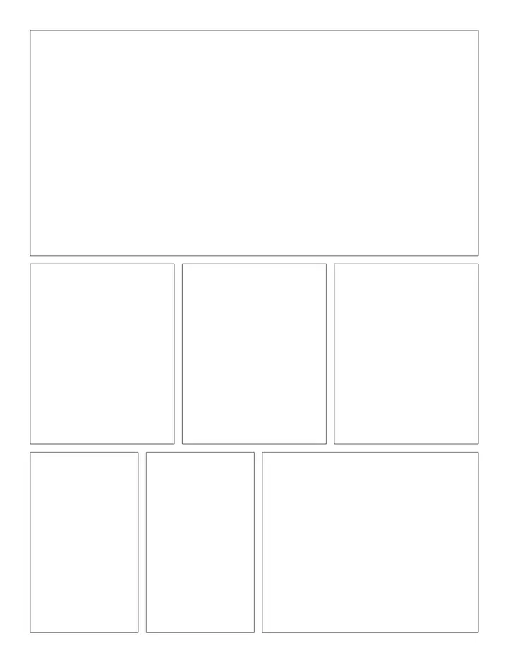 Establishing Grid printable template — Comics