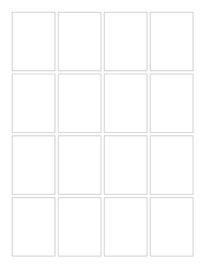 16-Panel Waffle Grid printable template — Comics