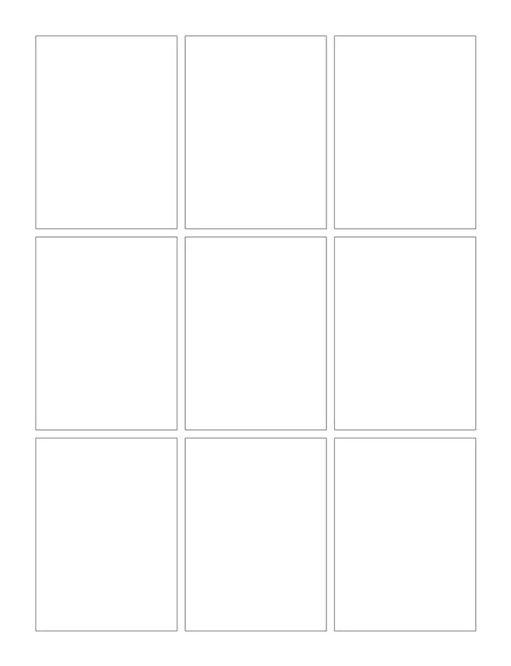 Nine Panel Comic Grid printable template — Comics