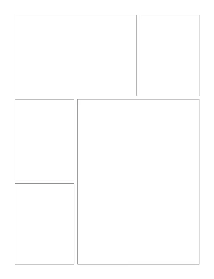 Hero Panel Storyboard printable template — Comics