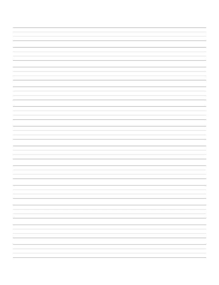 Cursive Paper printable template — Notebook