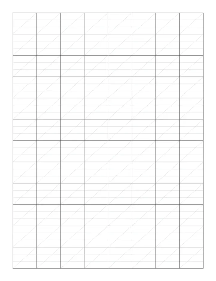 Calligraphy Practice Paper printable template — Notebook