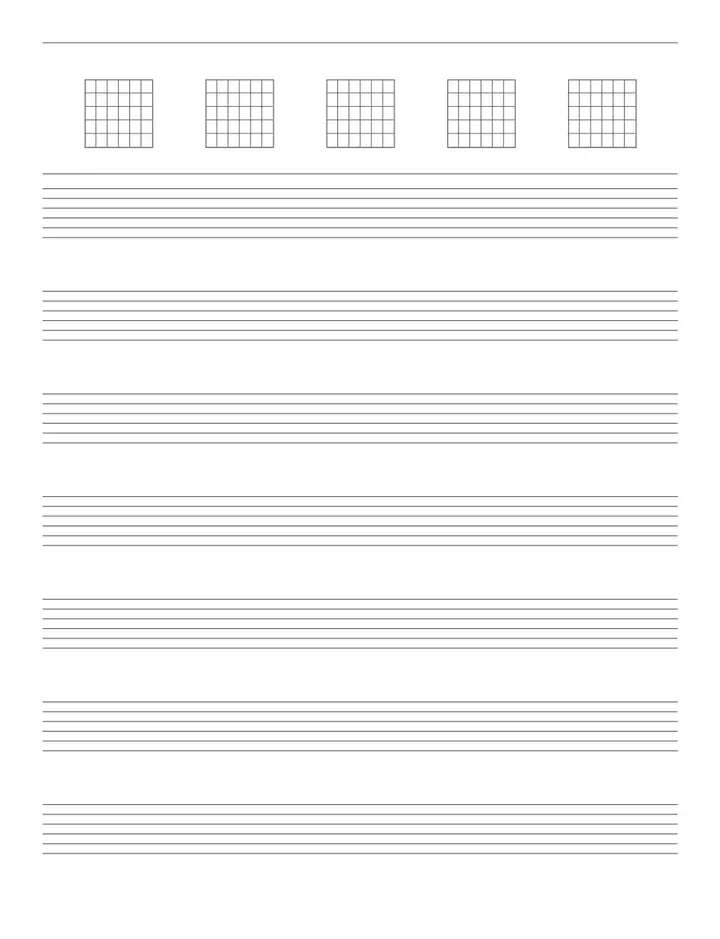 Guitar Paper printable template — Hobby