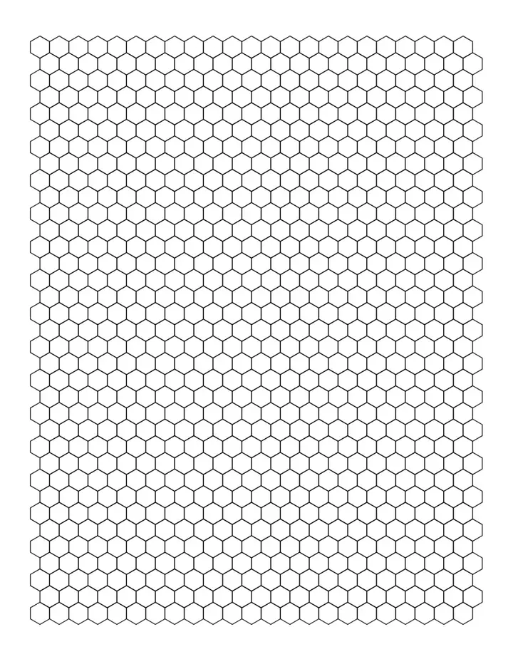 Hexagonal Grid printable template — Notebook