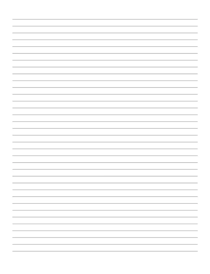 Lined Standard printable template — Notebook