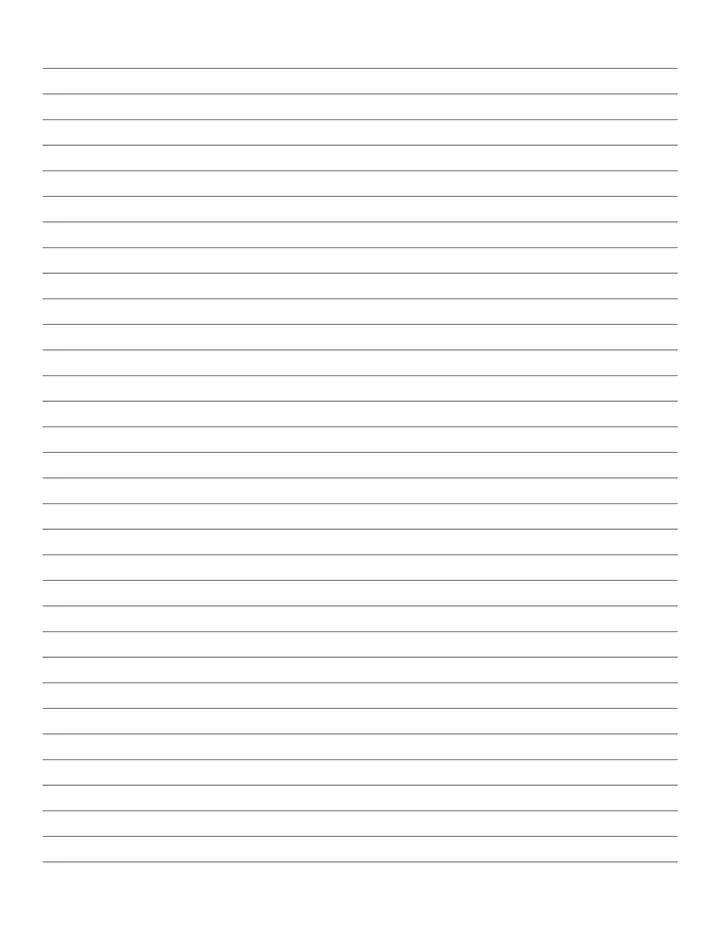 Wide Ruled printable template — Notebook