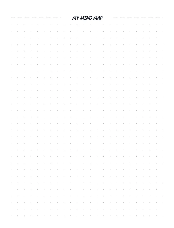 My Mind Map Dot Grid printable template — Notebook