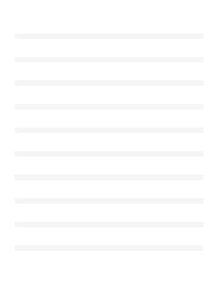 Music Manuscript printable template — Hobby