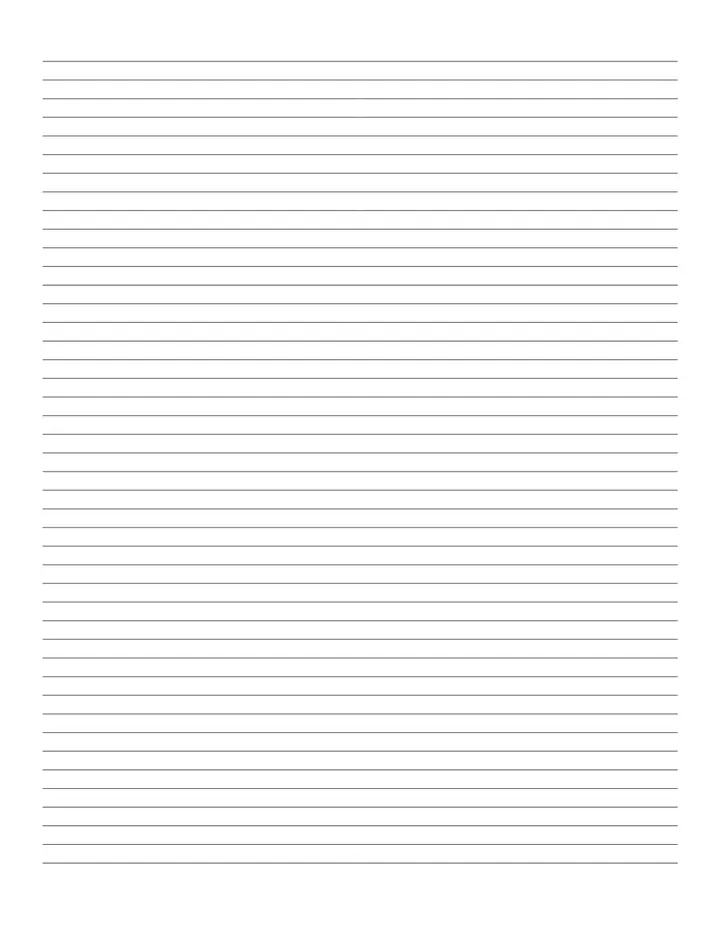 Narrow Ruled printable template — Notebook