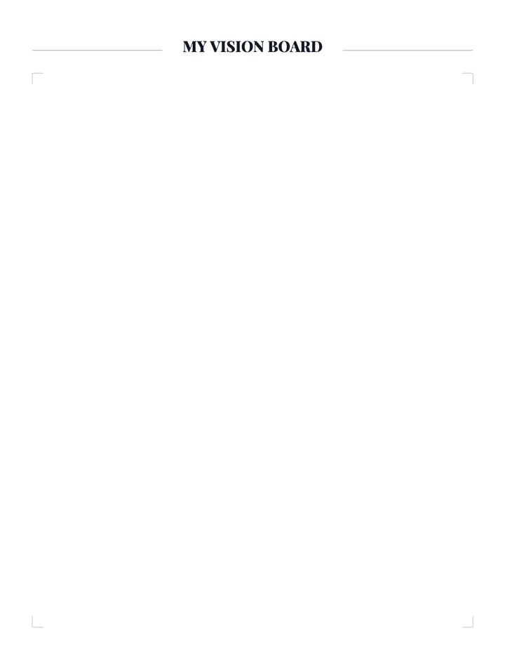 My Vision Board printable template — Goals